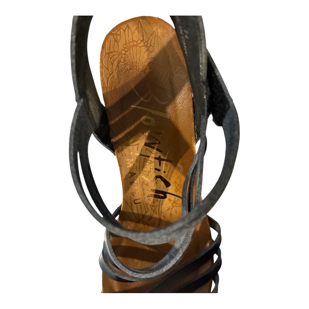 Blowfish Black Wedge Strappy Sandals 7.5 - Picture 5 of 5